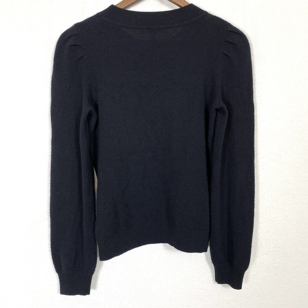 Antonio Milani Sz XS Sweater 100% Cashmere Black Quiet Luxury Office Career Work - Picture 5 of 6